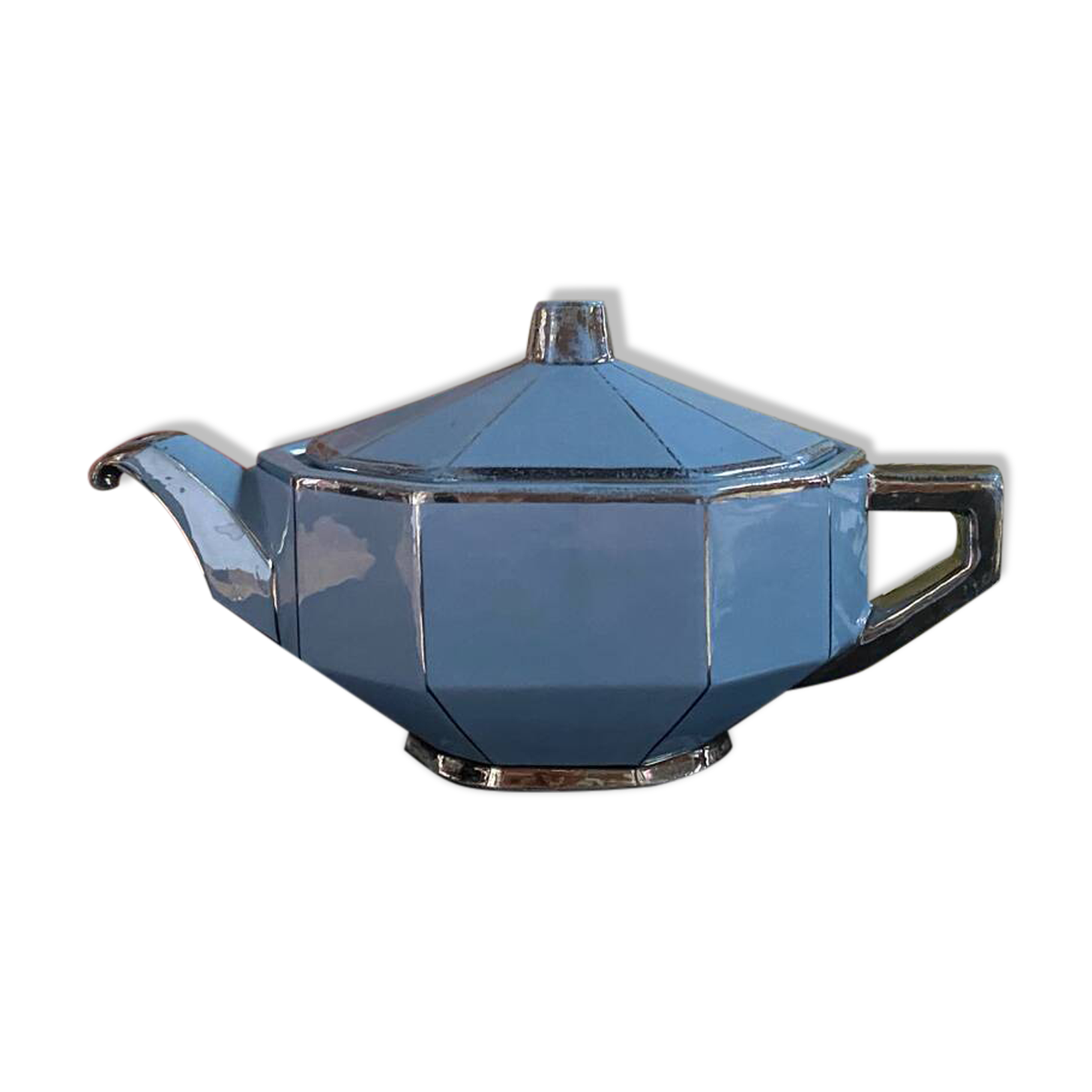 Art Deco Longwy ceramic teapot