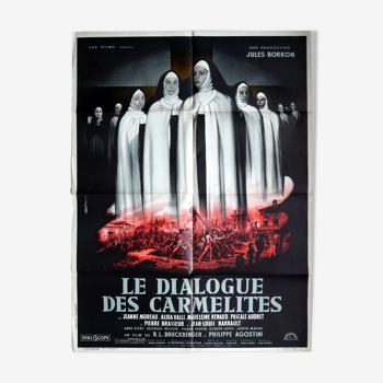 Original cinema poster "The Dialogue of the Carmelites" Jeanne Moreau