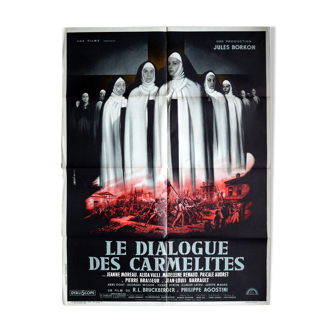 Original cinema poster "The Dialogue of the Carmelites" Jeanne Moreau