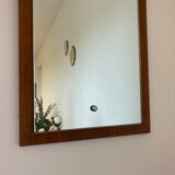 Clean vintage teak mirror - 60x29cm