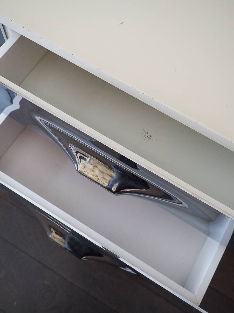 DF-2000 Commode by Raymond Loewy – chrome – Space Age design