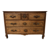 Louis XV chest of drawers in solid oak from the 18th century