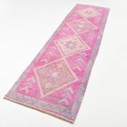 3x10 Faded Pink Orientel Turkish Runner Rug, 91x308Cm
