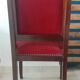 2 chaises antiques style Restauration en noyer et velours bordeaux
