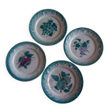 4 dessert plates in earthenware from Castres