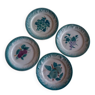 4 dessert plates in earthenware from Castres
