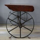 Table basse en bois et métal, 1950s