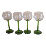 Silkscreened wine glasses from Alsace