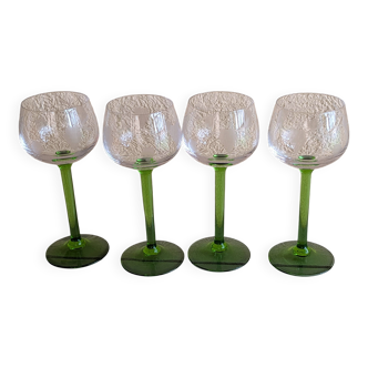 Silkscreened wine glasses from Alsace