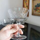 6 crystal champagne glasses