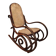 Antique curved wooden rocking chair with caning in Thonet style - Child size