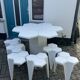 Table et chaises convertibles Jasp Hexagon par Mensa
