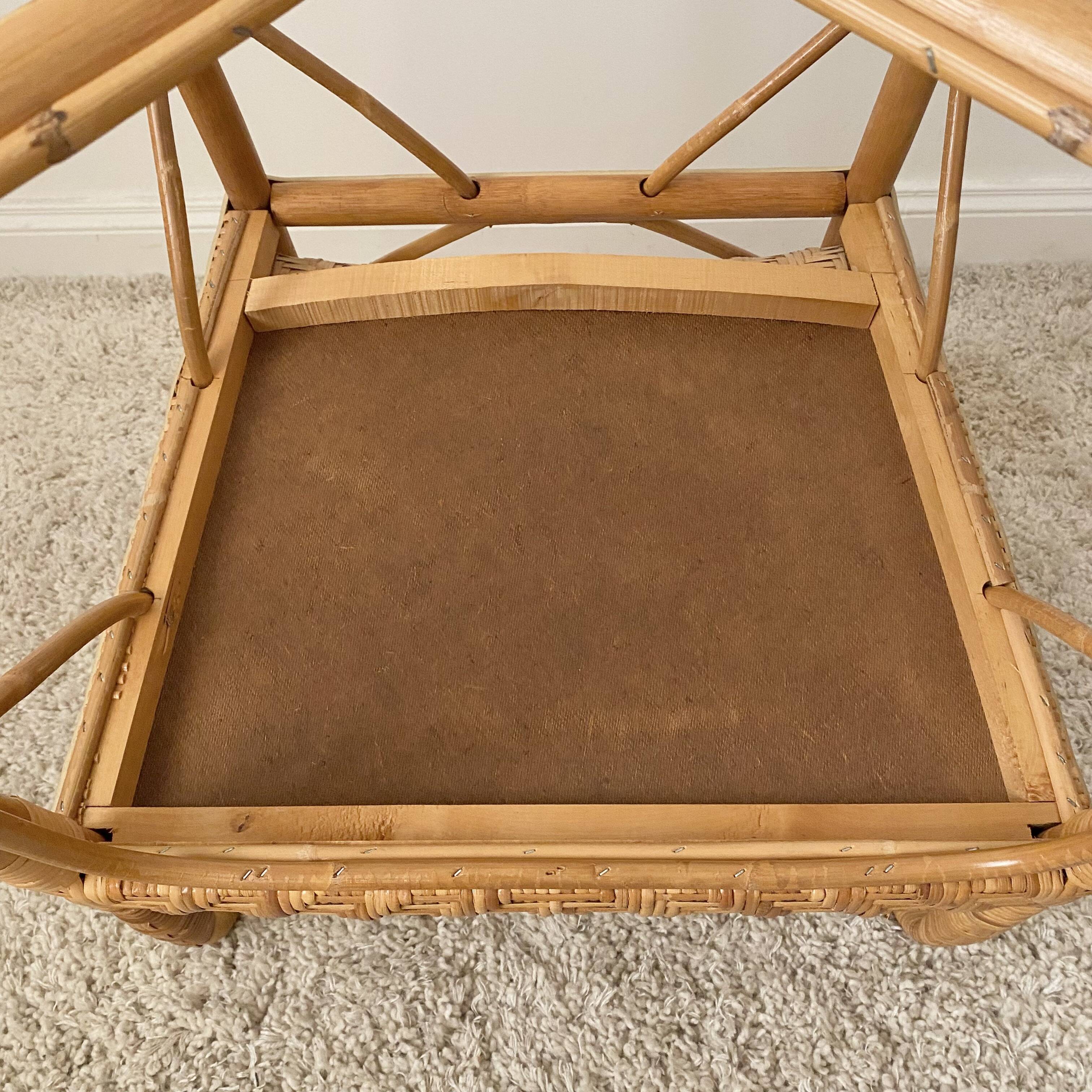 Vintage rattan armchair