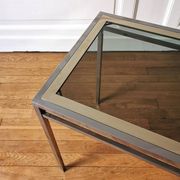 Chrome brass side table, 1970.