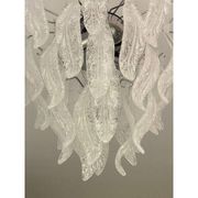 Contemporary leaflets murano glass chandelier in vintage style
