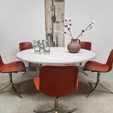 Vintage marble low dining table PK54 Poul Kjaerholm for Fritz Hansen 1990