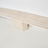 Italian travertine console 1970