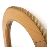 Scandinavian pine and rope mirror, Sweden, 1970, 103cm x 73cm