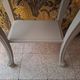 Console in gray painted wood with a lower tray