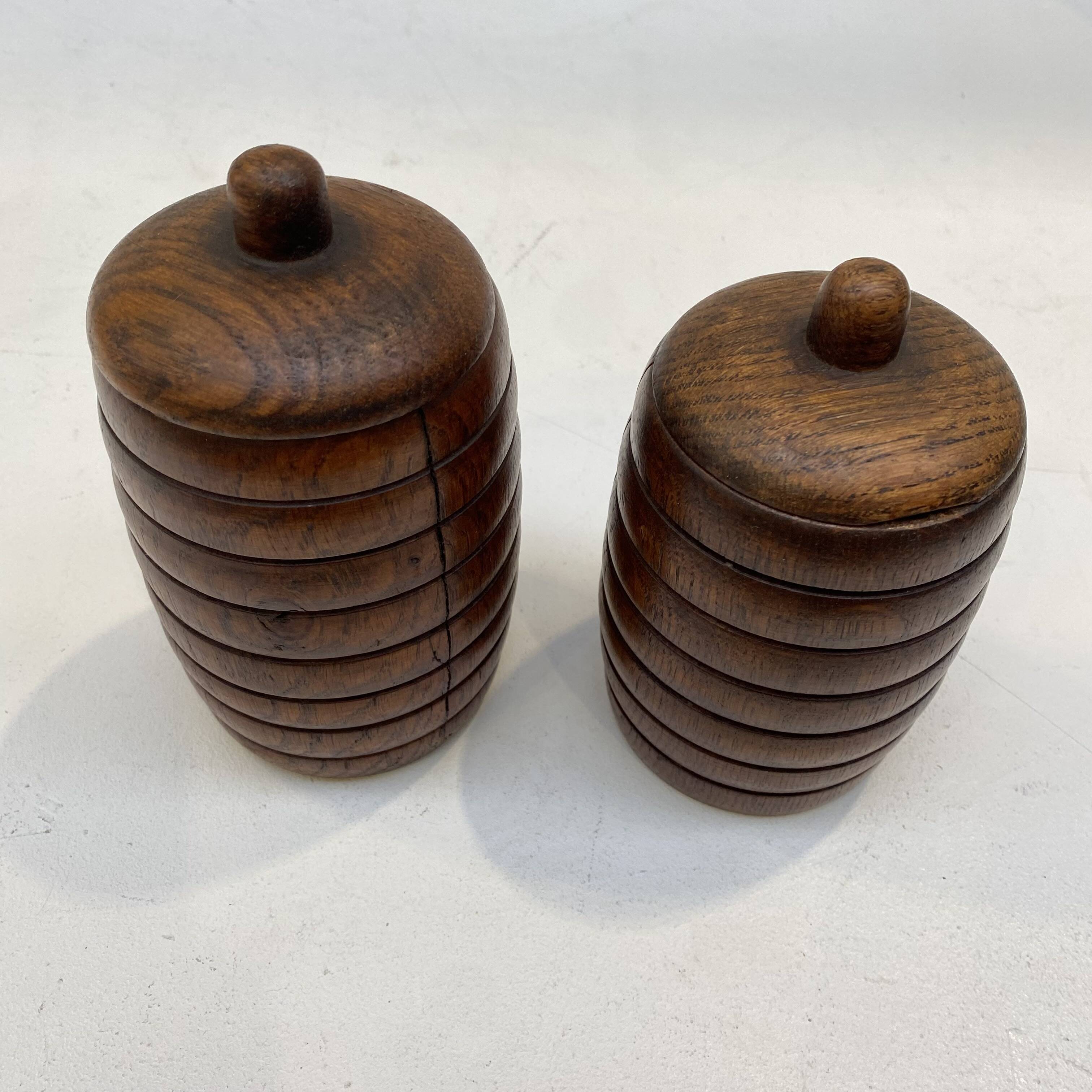 Series of two wooden arts deco boxes