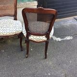 4 Louis XV style chairs with caned backs