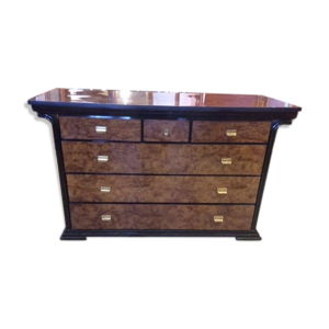 Commode en placage loupe