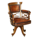 Victorian captain's chair in leather restored by Cornelius V Smith.