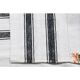Vintage Turkish Hand-Knotted Wool Cotton White Kilim Area Rug 178x261
