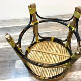 Mini table door door rotin bamboo vintage 70 crafts France