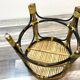 Mini table door door rotin bamboo vintage 70 crafts France