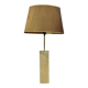 Large amber mirrored glass floor lamp with adjustable brown shade, Hollywood Regency design – 1970s