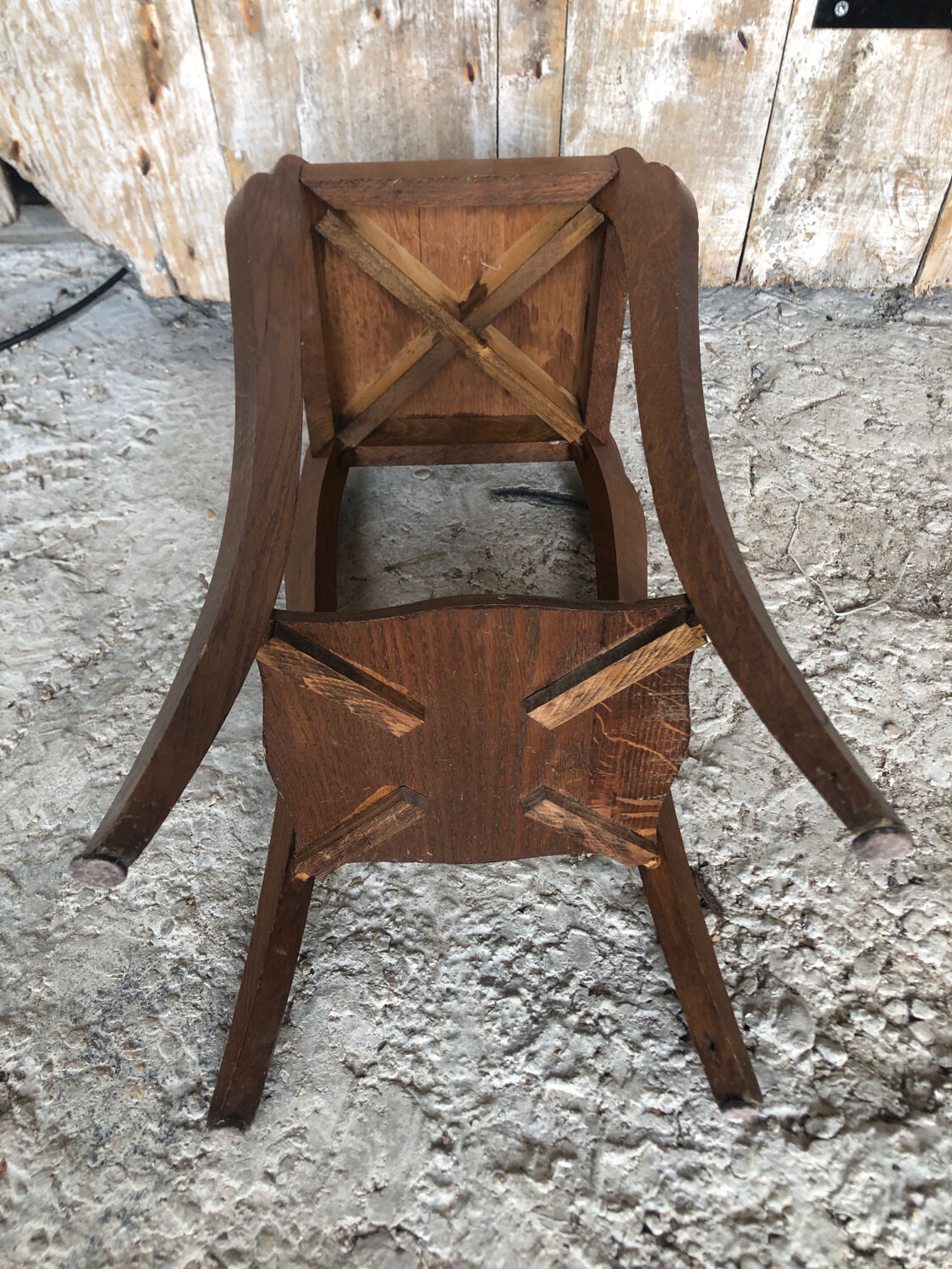 Sellette table appoint bois vintage #a228
