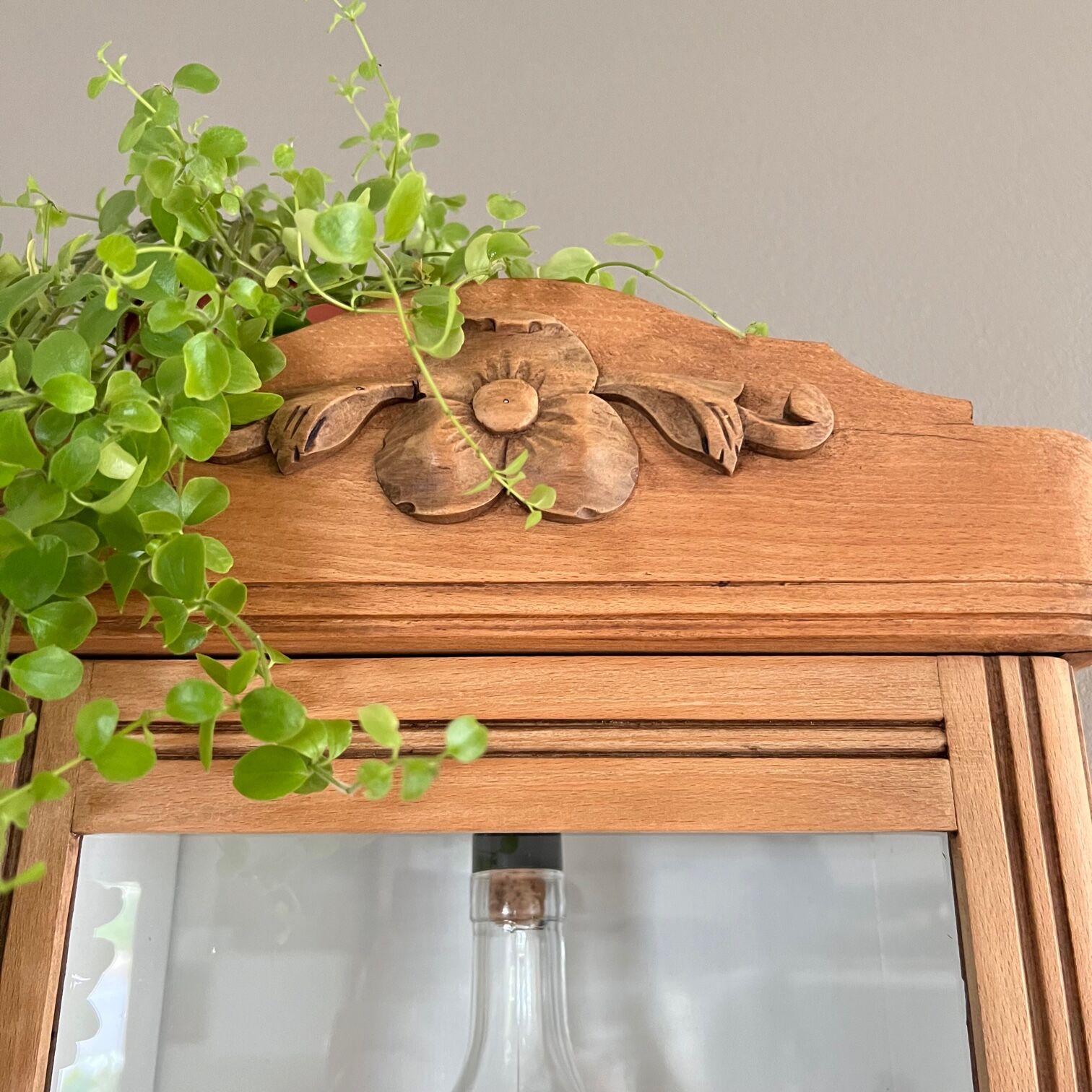 Restored art deco wooden showcase