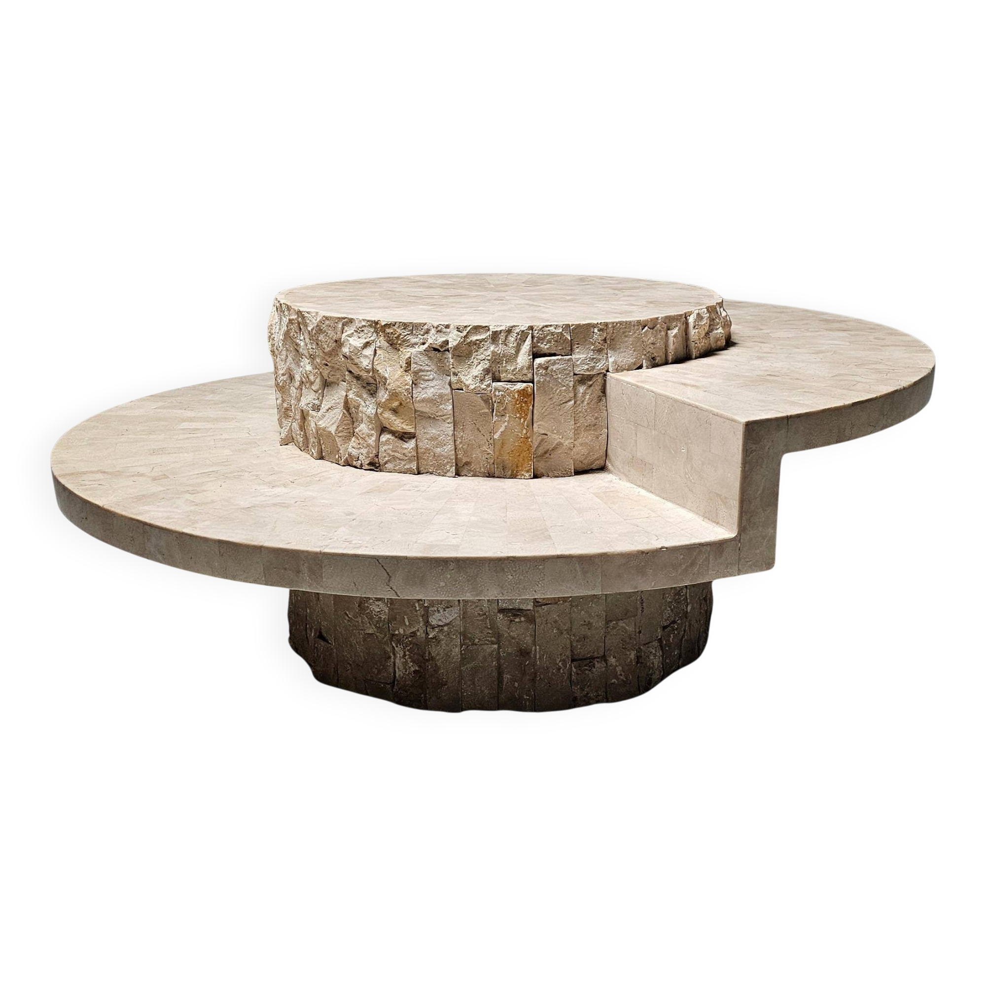 Mactan stone coffee table by Magnussen Ponte, 1980s