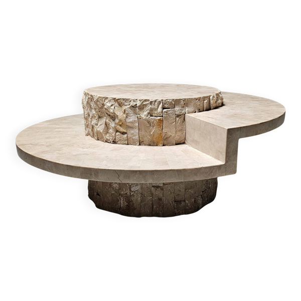 Table basse en pierre Mactan par Magnussen Ponte, années 1980