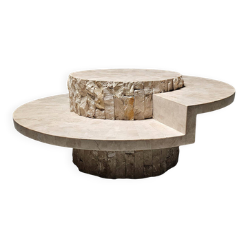 Table basse en pierre Mactan par Magnussen Ponte, années 1980
