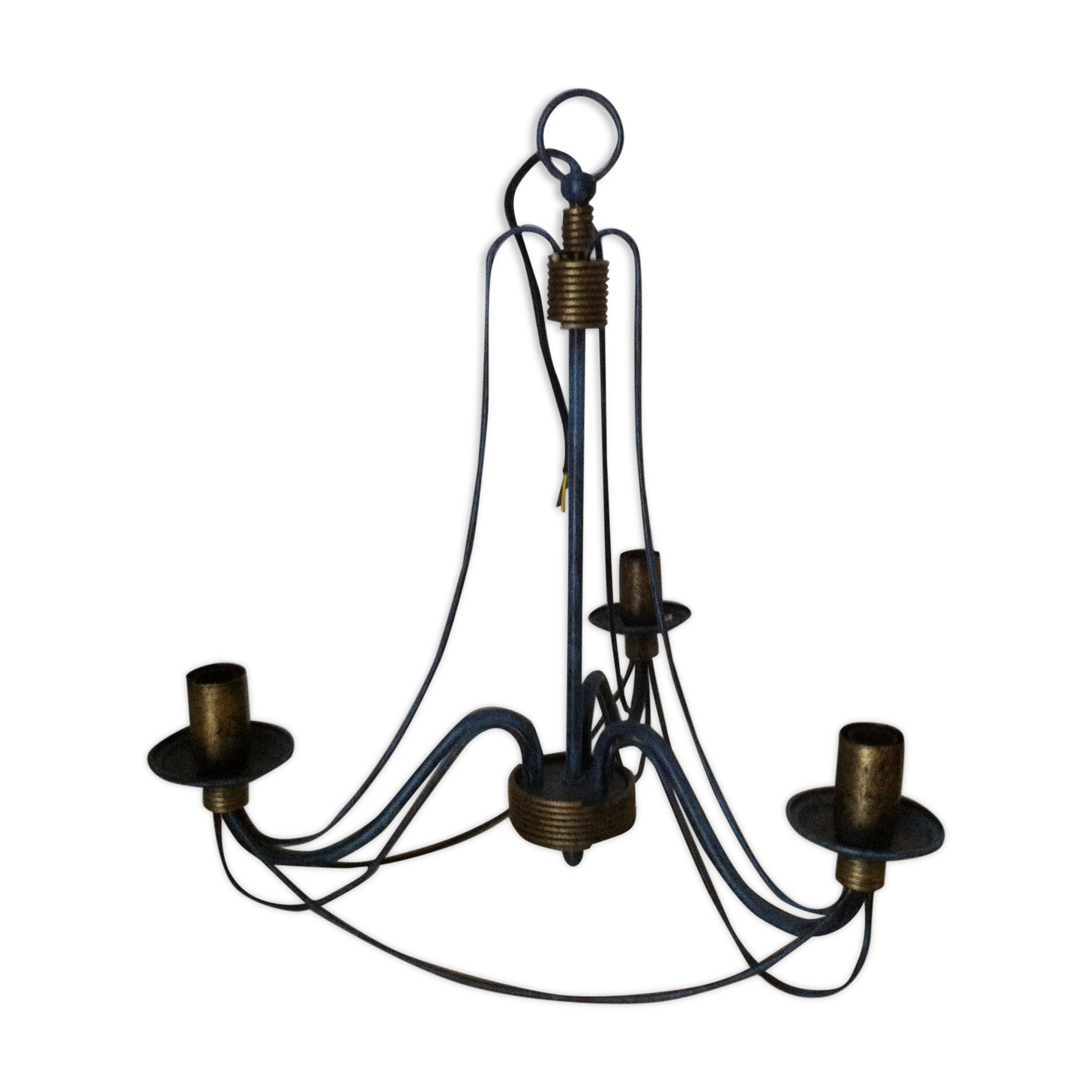Wrought iron luster, blue and gold color
