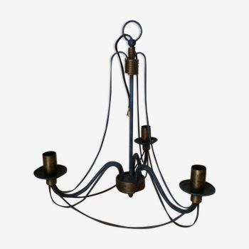 Wrought iron luster, blue and gold color