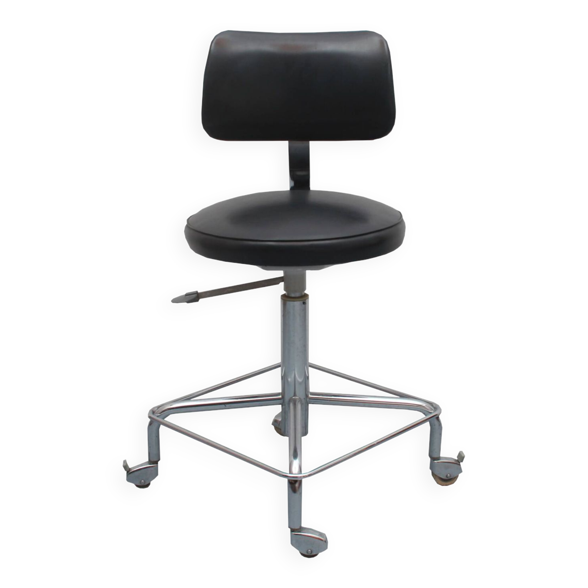 1960s office swivel chair in black