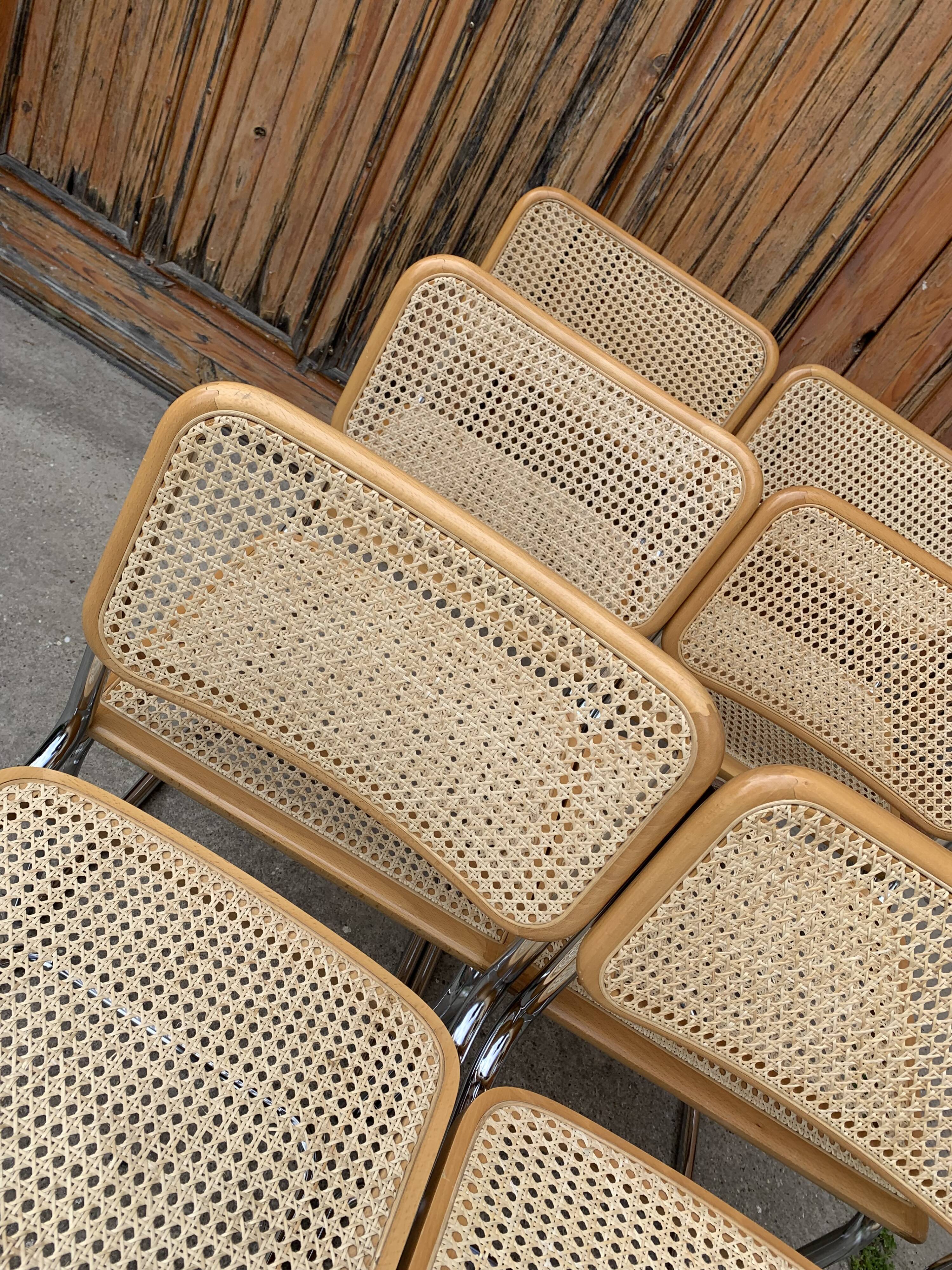 6 chaises Cesca de Marcel Breuer