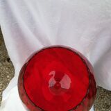 Red glass vase