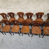 Set of 12 vintage bistro chairs 1960