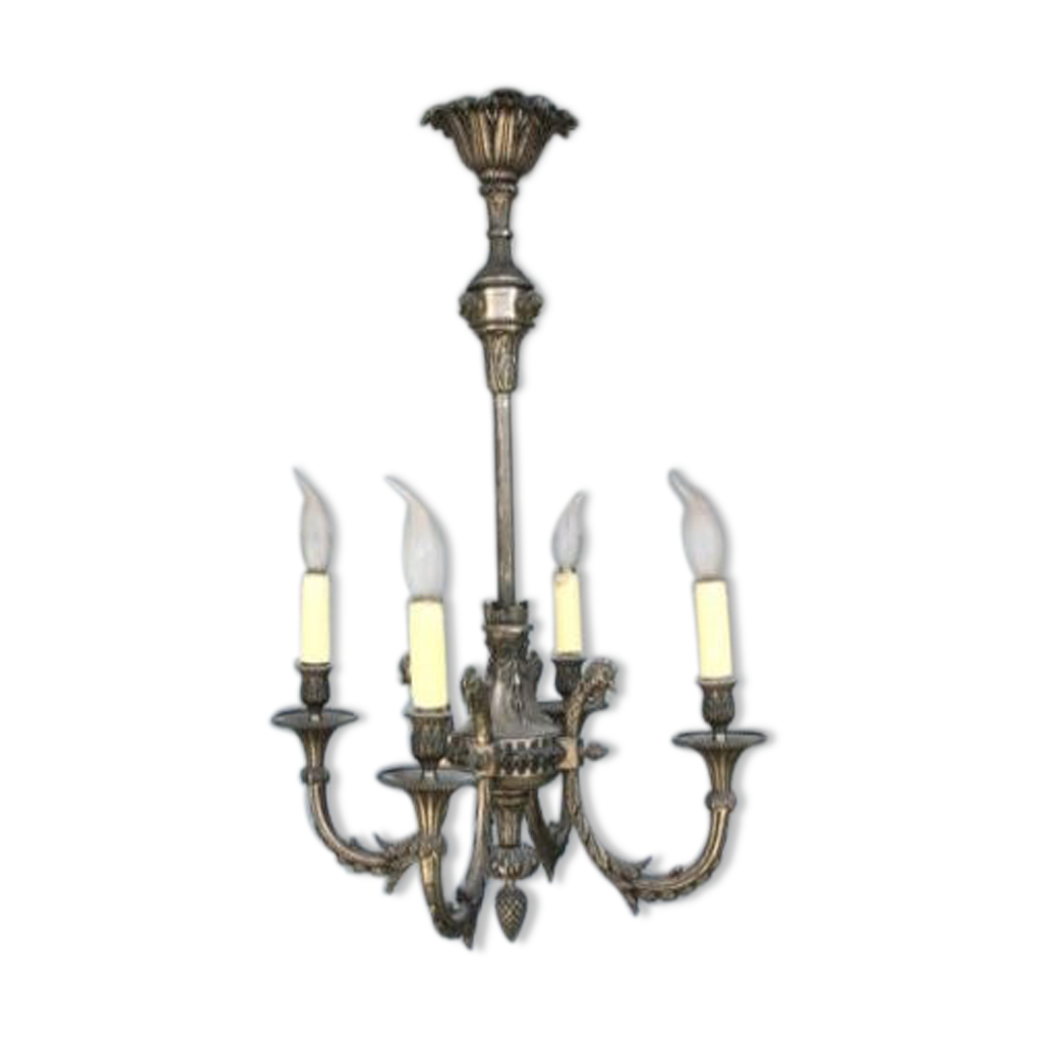 Gloss metal silver style Louis XVI