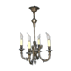 Lustre en métal argenté de style Louis XVI