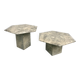 Pair of Italian marble coffee tables, circa 1970.