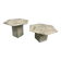Pair of Italian marble coffee tables, circa 1970.