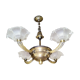 Ezan chandelier in bronze and glass pressed art deco