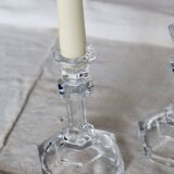Vintage cut glass candle holders