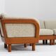 Vintage Danish mid-century corner sofa solid teak by Olsen Laursen 1960s