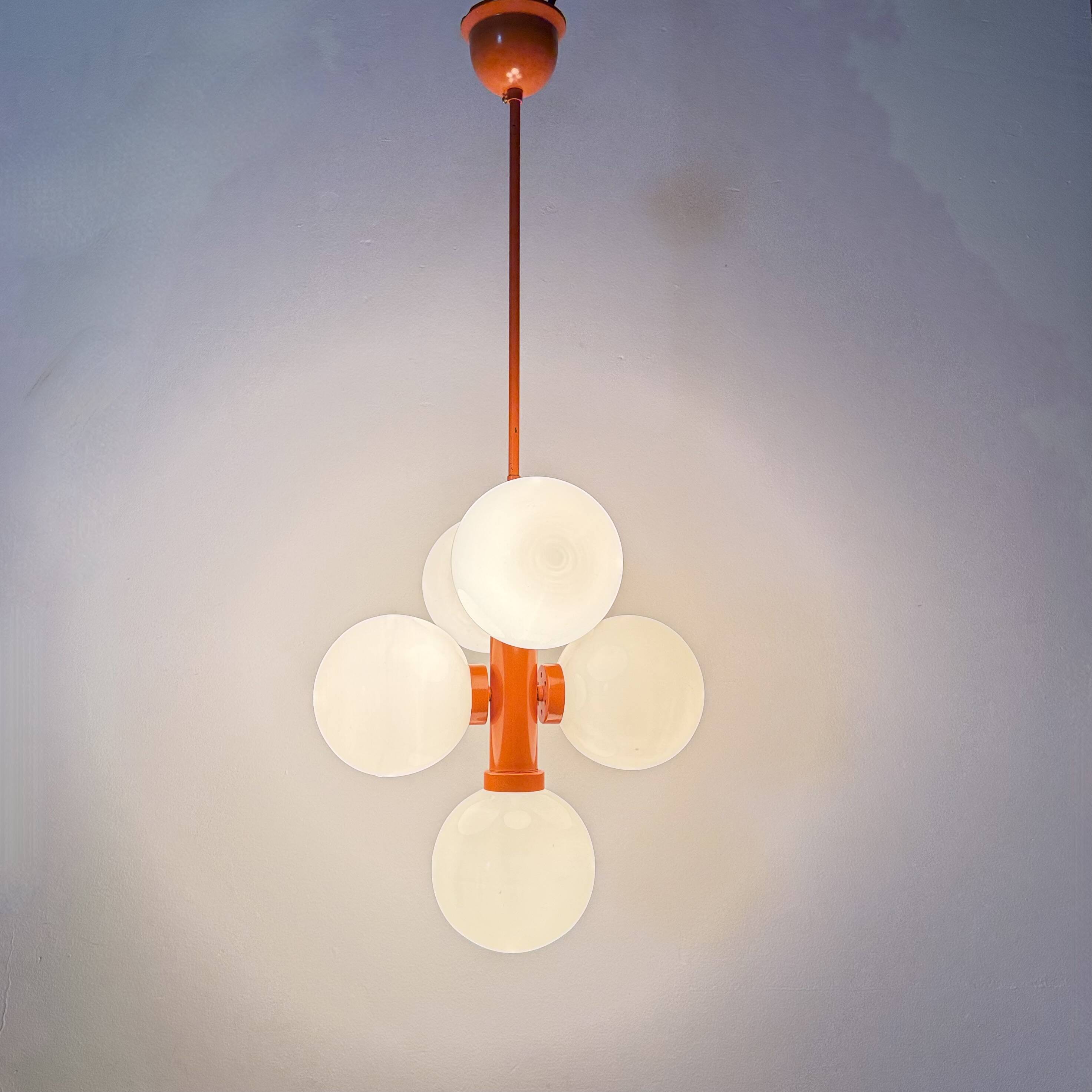 Mid-century atomic sputnik pendant lamp , 1970s